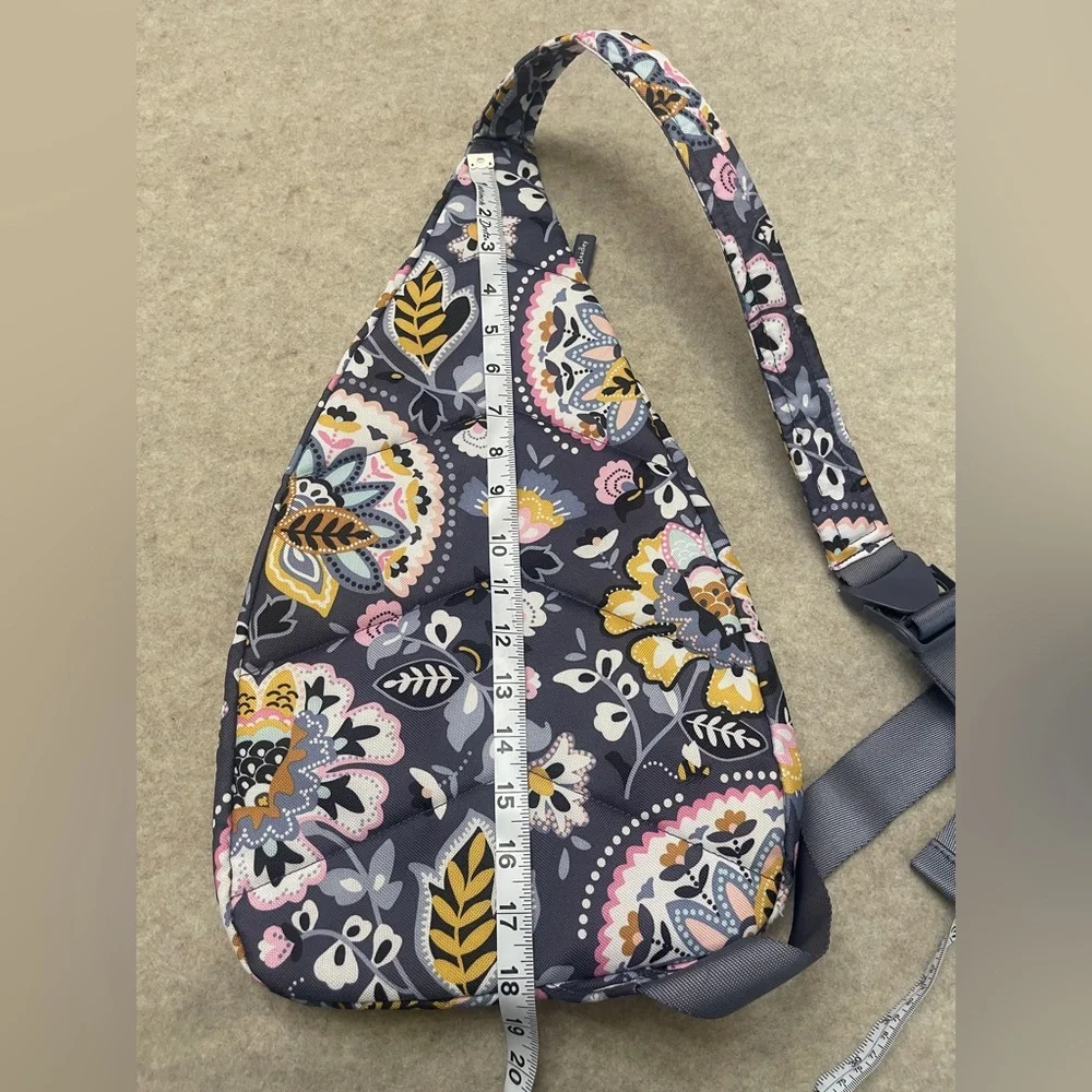 Vera Bradley Gray Floral Sling Backpack